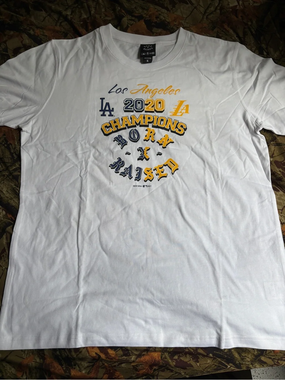 BORN X RAISED White Los Angeles 2020 Champions Graphic Tee